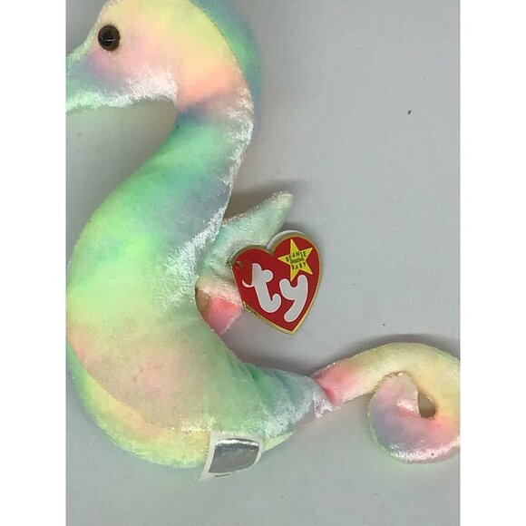 Pastel Rainbow Seahorse Beanie Baby - Picture 4 of 4